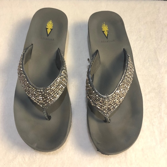 Pewter sandals
